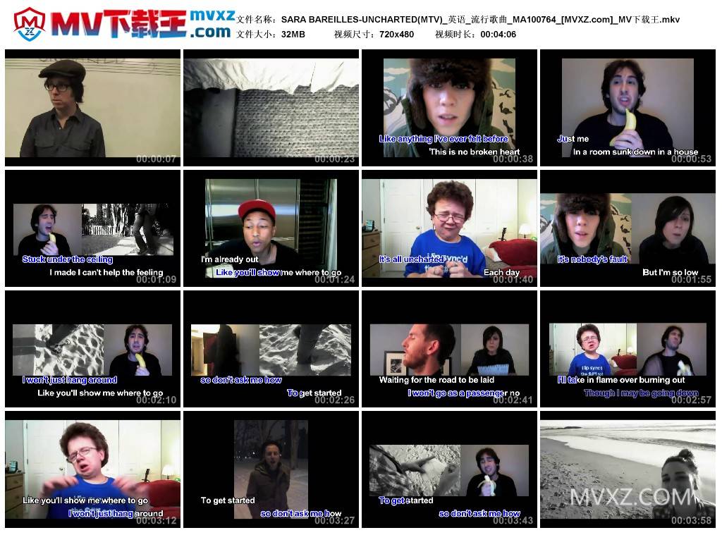 SARA BAREILLES-UNCHARTED(MTV)_英语_流行歌曲_MA100764